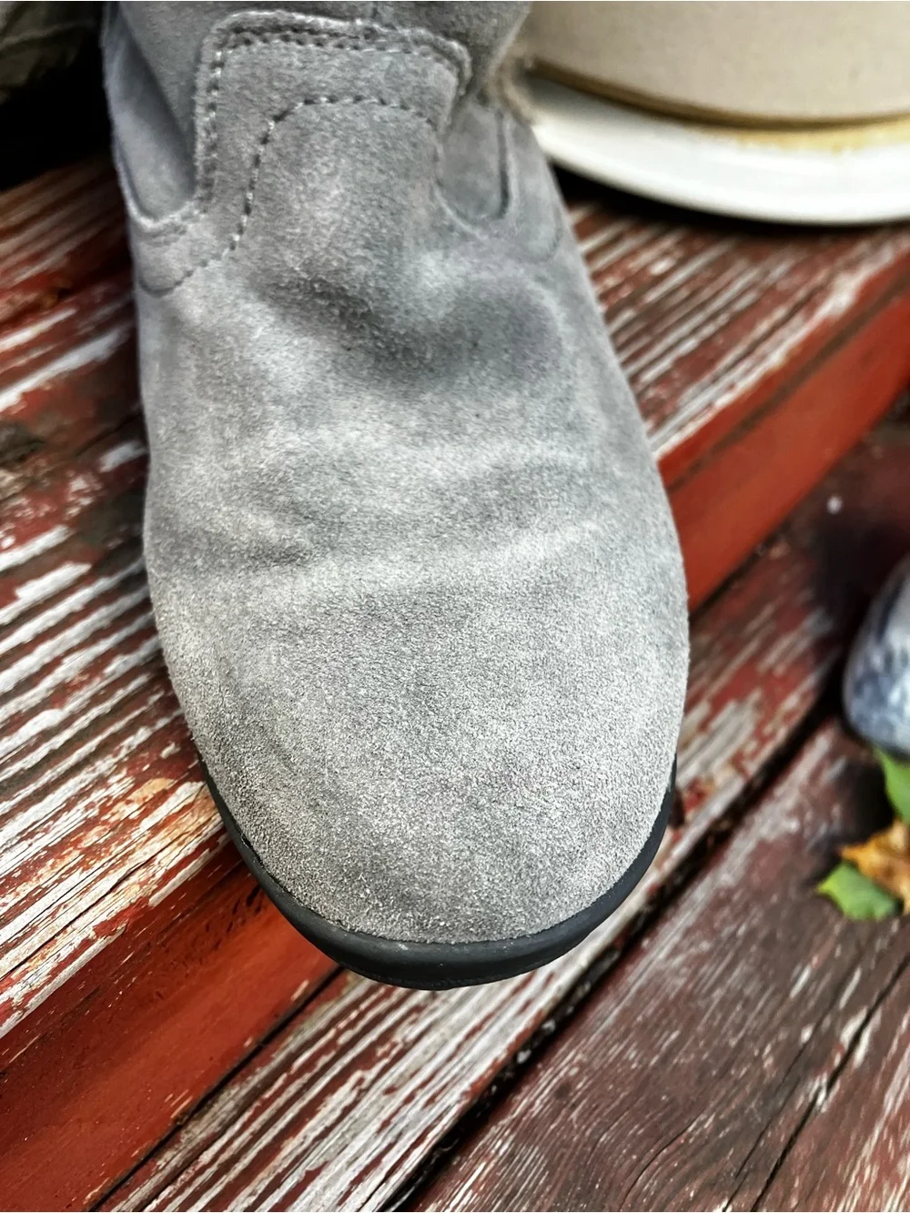 White Mountain Tantalas Gray Suede Fur Winter Boots 9M MSRP $85